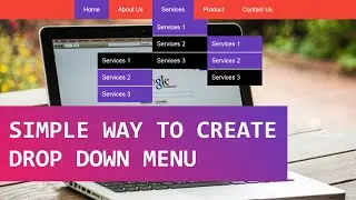 How To Make Drop Down Menu Using HTML And CSS | Transparent Drop Down Navigation Menu with HTML CSS