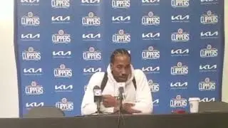 @laclippers Kawhi Leonard talks after his first pre season game action