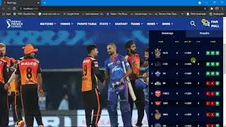 ipl homepage in react and material ui(2021).