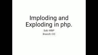 Implode and Explode functions in php