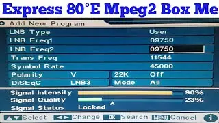 Mpeg2 Box me dekho Express 80 at 80°East || Russian Channels Free to Air