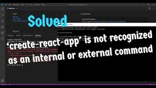 'create-react-app' is not recognized as an internal or external command,