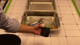 Stainless Steel Trim Bin, Trim Tray and Trimming tools kit with150 Micron Screen Pollen Sifter