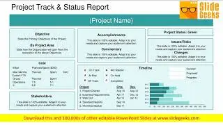 Project Track And Status Report Ppt Powerpoint Presentation Portfolio Designs Download