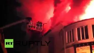Ukraine  Kiev's oldest cinema BURNS after LGBT film screening