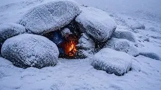Building a safe shelter in a secret cave | Surviving in extreme freezing weather | Ultimate survival