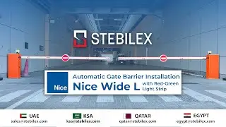 Automatic Gate Barrier Installation with Red-Green Light Strip Nice Wide L from Stebilex