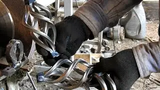 basket made of a profile pipe. Cold forging