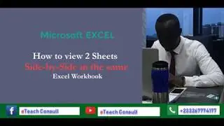 How to view 2 sheets side-by-side in the same Excel workbook