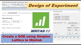 How to make/create a DOE in Minitab? | Create Mixture Design | Simplex Lattice | Minitab -17