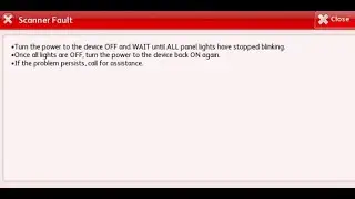 Xerox WC 5855 Scanner Fault