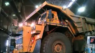 Запуск грузовика белаз после ремонта