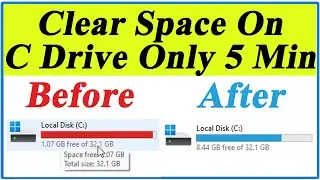 How to Clear Space On C Drive || C Drive Ka Space Kaise Badhaye