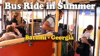 Bus Ride in City in Summer - Batumi - Georgia