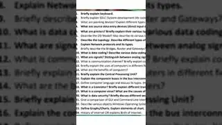 11th class compuer important long questions for all punjab boards 2023