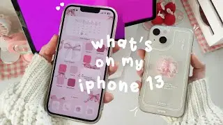 WHAT'S ON MY IPHONE 13 (128 gb) 🎀 pink aesthetic theme 💌 favourite apps & widgets ♡