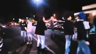 Car crash! Jumping the curb!