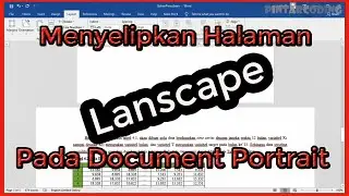 Microsoft Word - Cara Menyelipkan Halaman Lanscape (Tidur / Miring) pada Document Portrait (Berdiri)