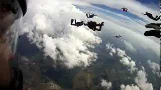 Skydiving formations training - local success. DZ Pushino