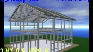 מבנה קונסטרוקציה בשיטת בניה קלה ובניה מתקדמת