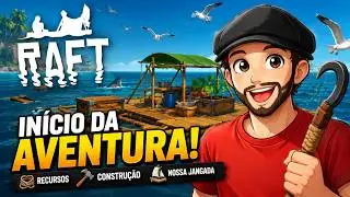O NAUFRAGO - RAFT #01 - Sobrevivendo do ZERO! Recursos, Construção e Muito Tubarão!