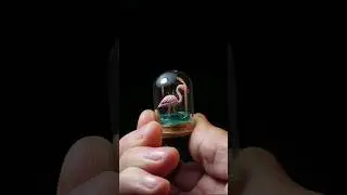 Tiny Flamingo Diorama 🦩 #diorama #miniature #tinythings #flamingo
