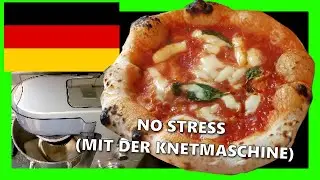 Neapolitanische Pizza, 65% Hydration, mit der Knetmaschine, 24 Stunden.
