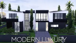 MODERN LUXURY MANSION SIMS 4 | NO CC | Sims 4 Stop Motion build + Machinima Story