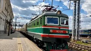 Электровоз ЧС2-216 с поездом "Уральский Экспрэсс" Верхняя Пышма - Екатеринбург