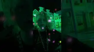 Waiting in line for Beatlejuice house HHN 2021