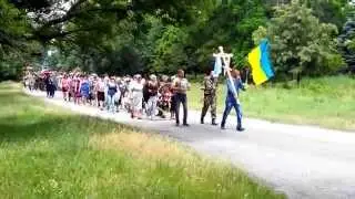 Похороны участника АТО Юры Жук. 2015 год. пгт.Вишнёвое. 2 часть.