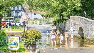 Eynsford ancient river ford at dusk - ASMR