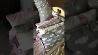 Комплект в кроватку для новорожденного "Клубника со сливками"