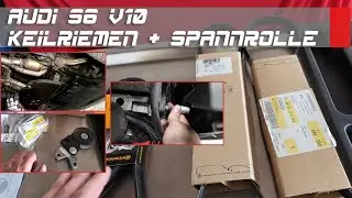 Keilriemen & Spannrolle am Audi S6 V10 tauschen #s6 #v10 #diy #audi #a6c6 #a6