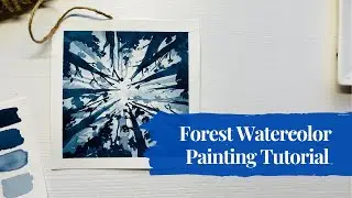 Paint With Me Watercolor Monochrome Forest | Mindful Art | Unwindle