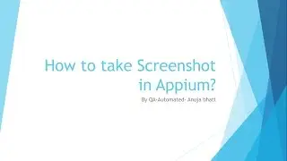 How to take screenshot using Appium ?