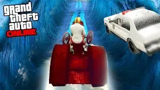 ЦУНАМИ ПАРКУР! СНЕЖНАЯ ГОНКА НА ДРАНДУЛЕТАХ! (GTA 5 Online ГОНКИ)
