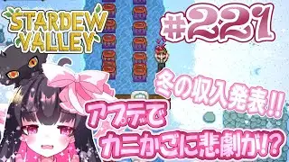 ＃221【 Stardew Valley 】 アプデでカニかごに悲劇が⁉冬の収入発表！ 【 スターデューバレー 】  Switch版