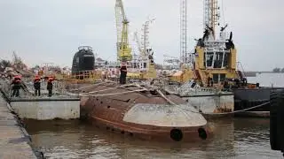 Атомная подводная лодка К-3 "Ленинский комсомол" завершила переход в Кронштадт.