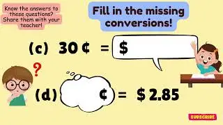 P2 Math MONEY Template (Part 2) - Converting Money involving dollars & cents Feat. Mrs Chng