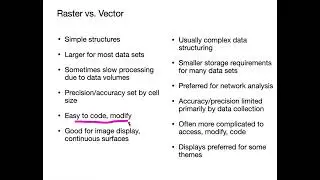 Data Models in GIS 3plus: Raster/Vector Comparison