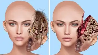 ASMR Remove Necrotic Head & Worm Infected | Deep Cleaning Animation