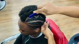 ZIGZAG DESIGN BRAIDS ON SHORT HAIR #shorthairbraider | My Grip Game