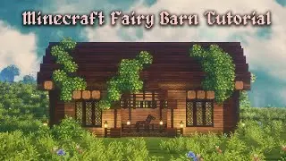 Fairy Minecraft: Barn Tutorial 🌸🐴✨ Cottagecore Easy Fairytale Fairycore Fairy tail 🌸 Kelpie The Fox
