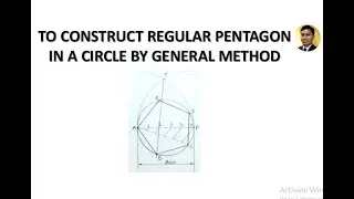 Construct a regular pentagon in a circle by general method | Geometric Construction