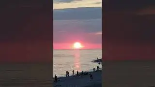 КРАСНОЕ СОЛНЦЕ ПИЦУНДЫ #солнце #закат #море