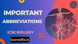 BIOLOGY IMPORTANT Questions | ABBREVIATIONS | Class 10 ICSE 2023