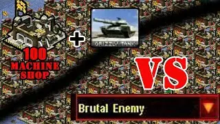 100 Machine Shops + 1 Grizzly Tank VS Brutal Enemy base