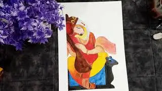 Ganesha Water Colour Painting