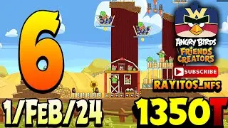 Angry Birds Friends Level 6 Tournament 1350 Highscore POWER-UP walkthrough